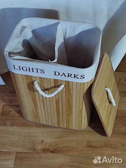 Корзина для белья из бамбука