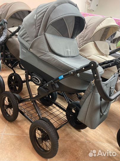 Коляска 2в1 (AroTeam) Cocoline (т. серая )