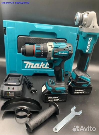 Набор Makita 2В1 Болгарка(ушм) +Шуруповерт 2 АКБ