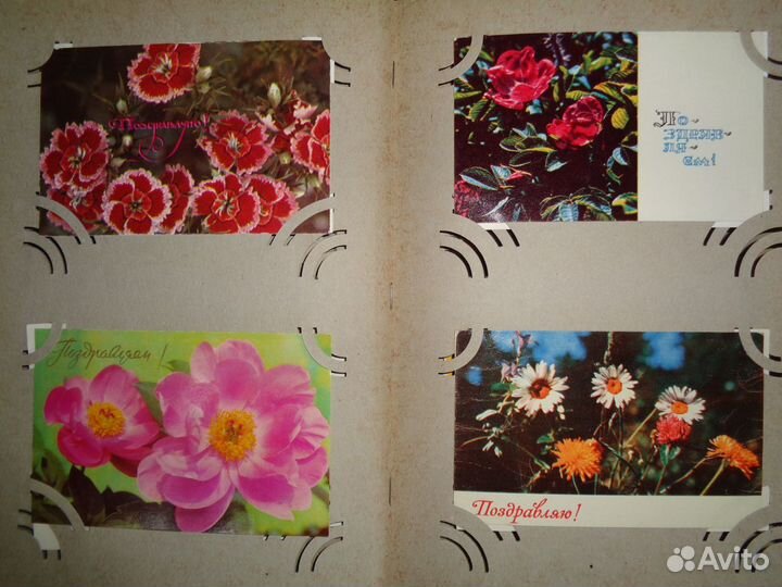 Открытки СССР. Тема: цветы. Альбом