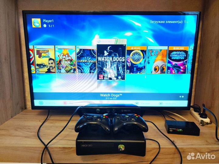 Xbox 360 250 Игр 2 джойстика Кинект