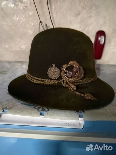 Шляпа охотника производство польша. материал замш
