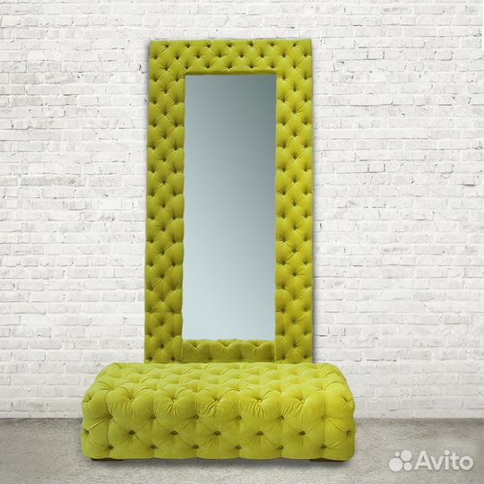 Зеркало напольное в каретной стяжке, раме