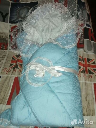 Конверт на выписку для мальчика осень-весна