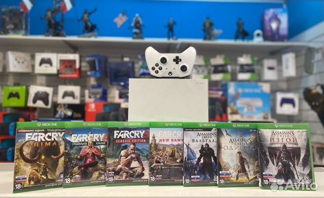 Xbox One S + Игры Ubisoft, Far Cry, Assassin