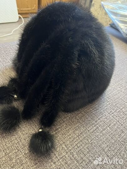 Шапка ушанка норковая женская