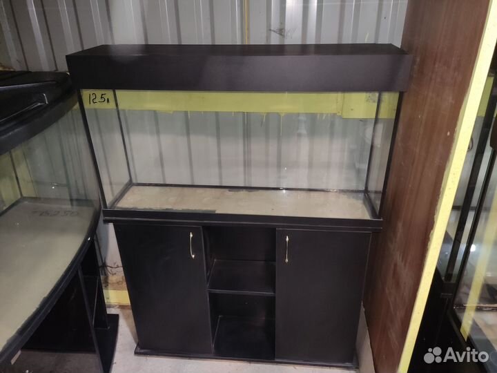 Аквариум125 л. С декоративной крышкой и тумбой