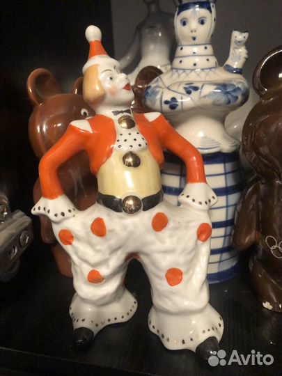 Фигурка керамика статуэтка Клоун вербилки 1961 г