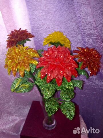 Цветы из бисера