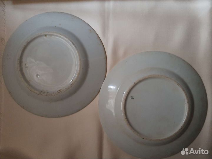 Старинные Тарелочки фабрики Морозова.Большие