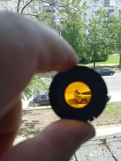 Светофильтр жёлтый для бинокля СССР