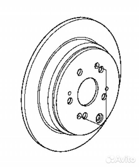 Диск тормозной задний honda 24011003211