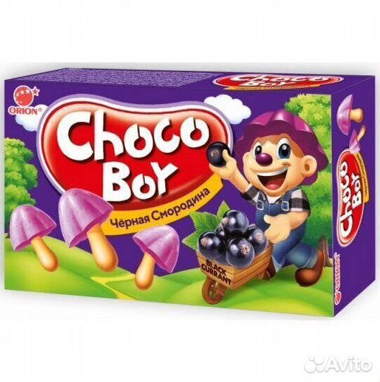 Печенье Choco Boy Чёрная Смородина 45г Orion