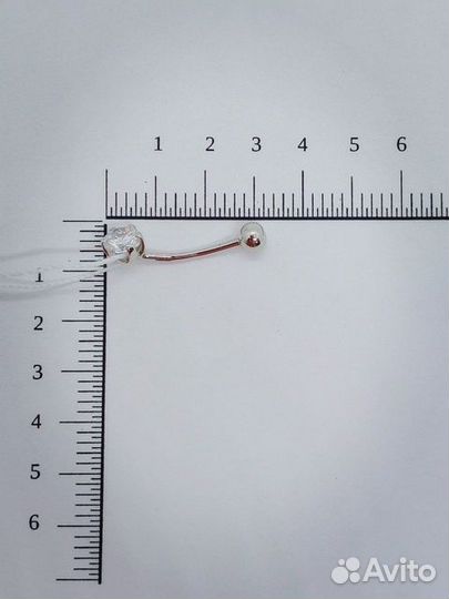 Золотой пирсинг с камнем