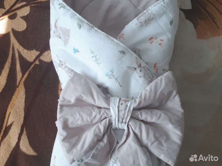 Конверт-одеяло двустороннее с бантом