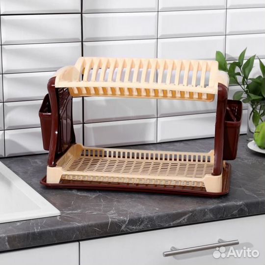 Сушилка для посуды 2-х ярусная Милих, 523030 см, ц