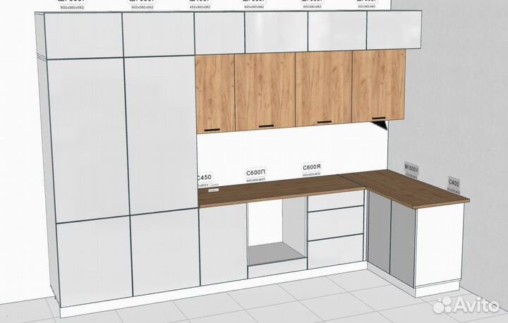 Кухня в потолок угловая. Цена за все