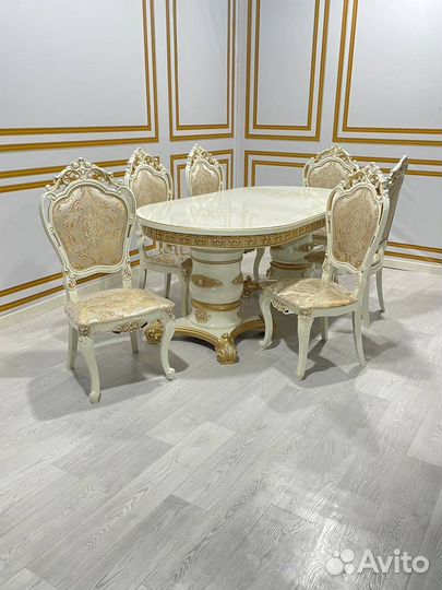 Комплект стол 6 стульев