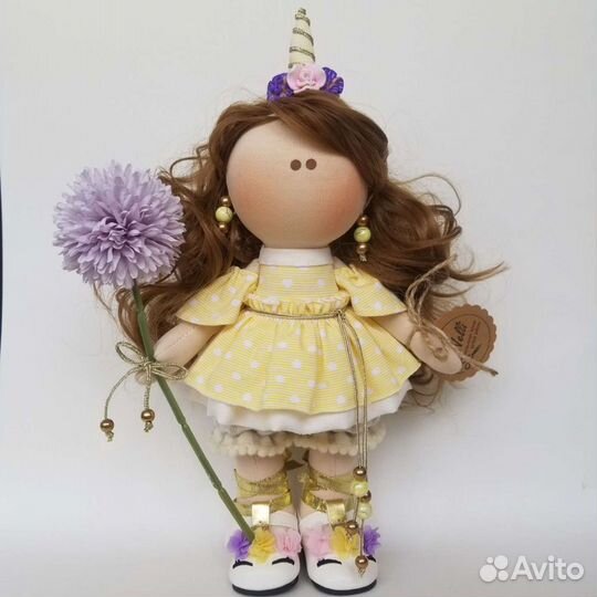 Интерьерная Кукла ручной работы Единорог