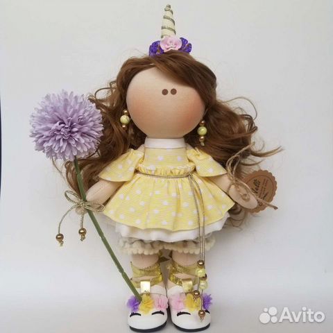 Интерьерная Кукла ручной работы Единорог