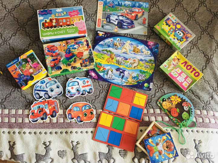 Игры развивающие, пазлы, квадраты Никитина