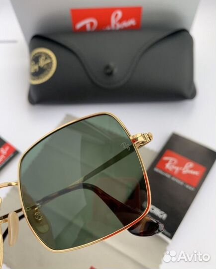 Очки ray ban square зеленые
