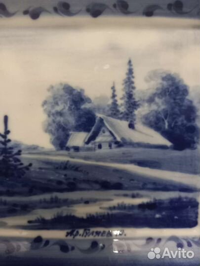 Плакетки.Гжель.фарфор