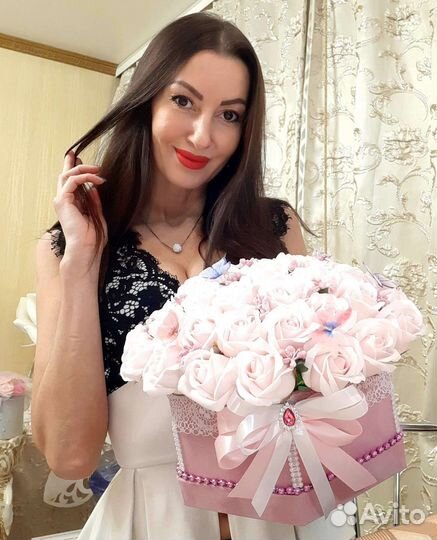 Букет из мыльных роз