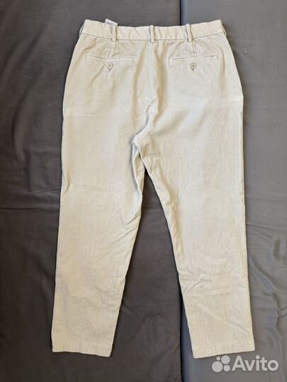 Бежевые вельветовые брюки Uniqlo