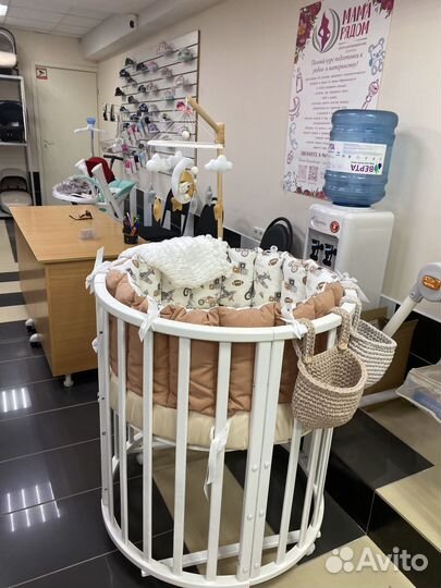 Кроватка круг овал новая 7в1