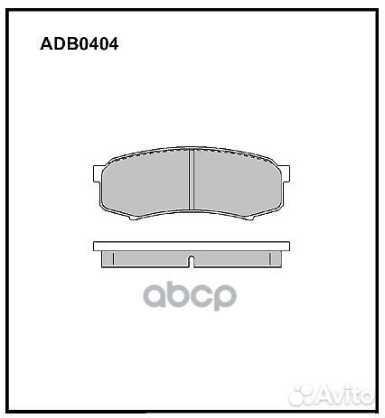 Колодки тормозные дисковые зад ADB0404 alli