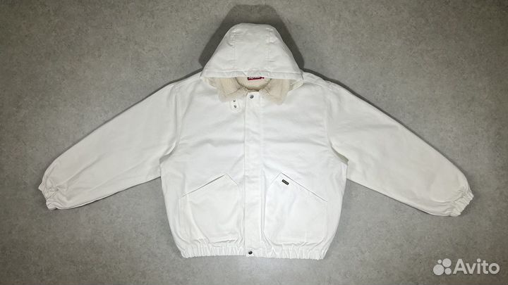 Джинсовый бомбер Supreme с мехом