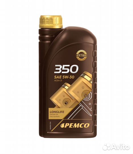 5W-30 SN, C3 1л (PAO синт. мотор. масло) pemco