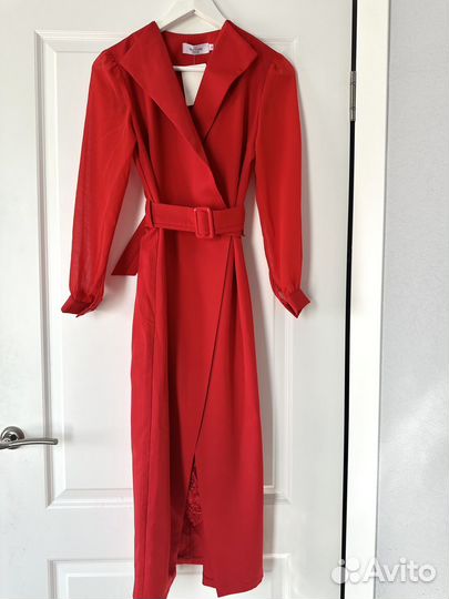Платье вечернее женское 40-42 xs красное длинное