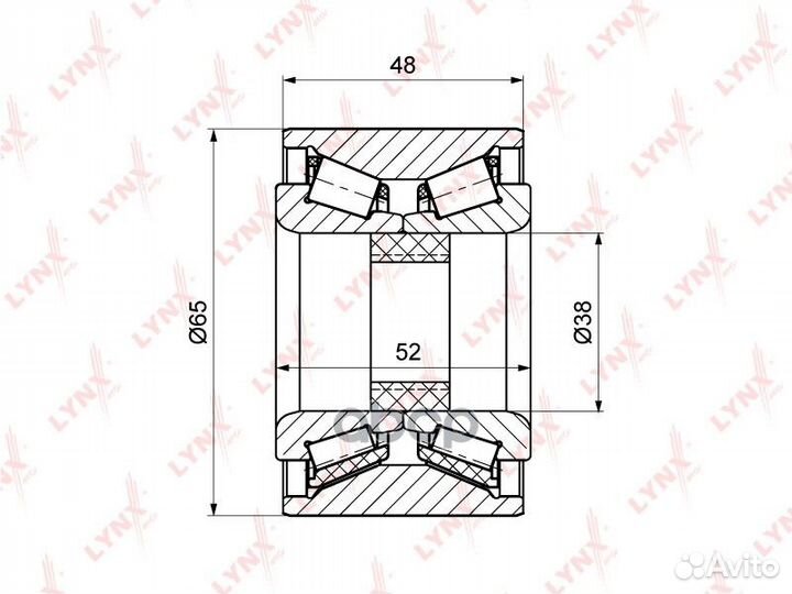 Подшипник ступицы, комплект WB-1120 lynxauto