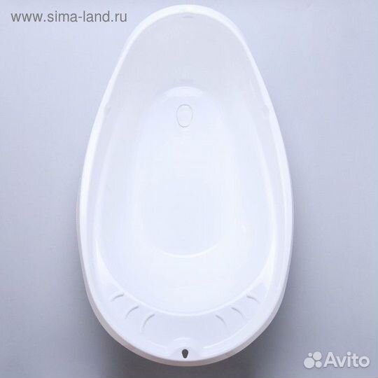 Ванночка «Буль-Буль», со сливом, цвет белый, ковш