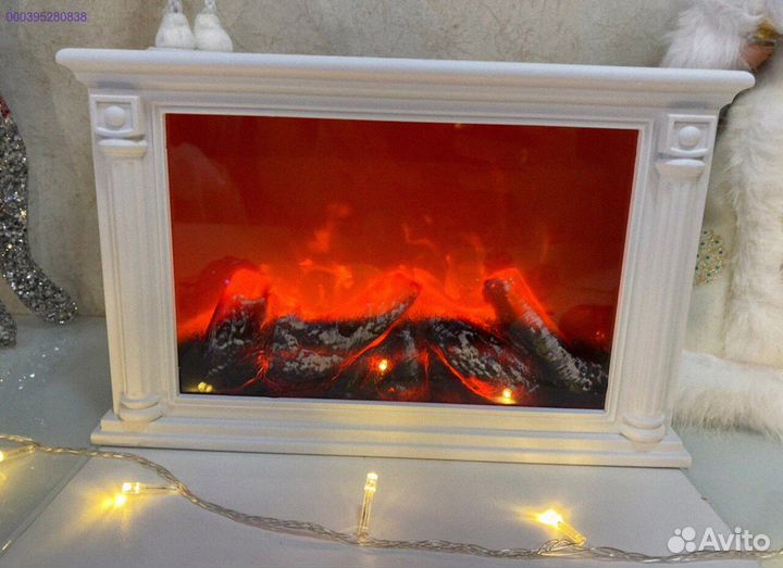 Декоративный камин настольный квадратный