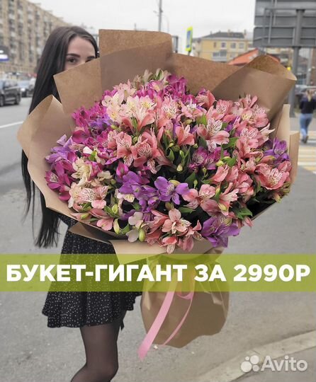 Большой Букет из Альстромерий. Доставка/Самовывоз