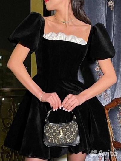 Бархатное платье с биркой