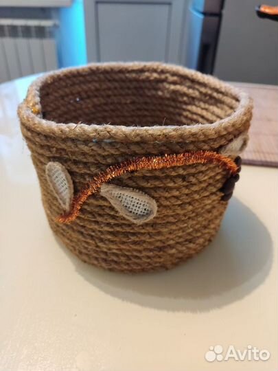 Корзина плетеная/ горшок плетеный