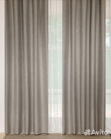 Шторы блэкаут Массимо льняной