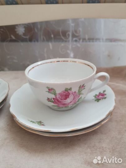 Чайная пара фарфор ГДР Кахла. 50-60г