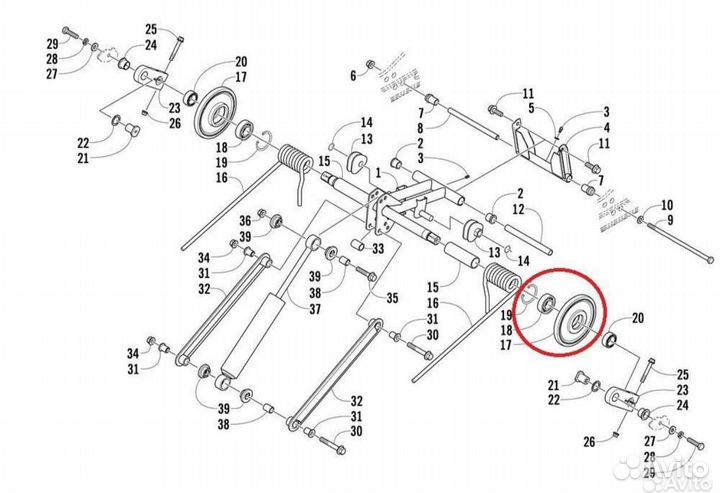 Ролик гусеницы для снегоходов