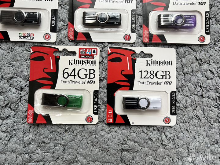 Kingston USB накопитель флешка 8gb - 128gb Новые