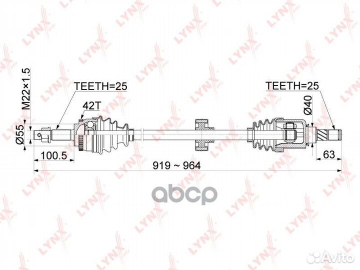 Привод в сборе перед прав CD-1090A CD1090A L