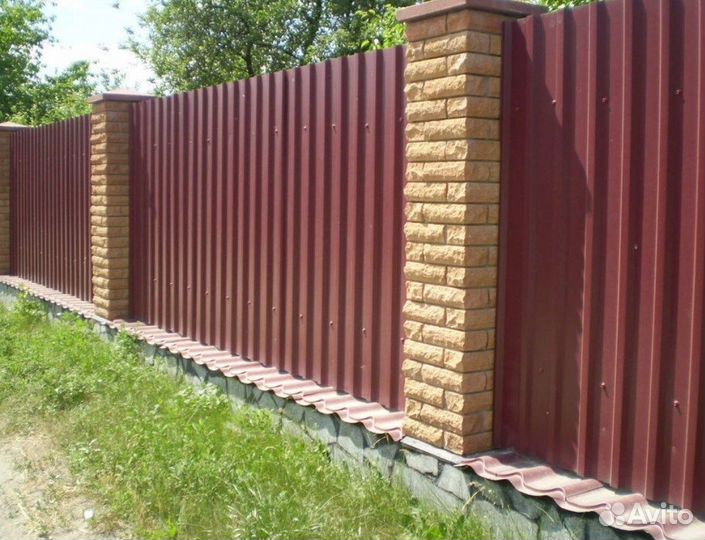 Забор из профлиста под ключ