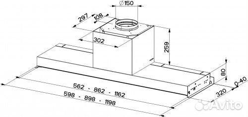 Вытяжка faber 110.0439.952 faber IN-nova premium X A120