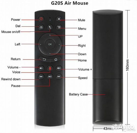 Пульт Air Mouse G20S гироскоп поиск голосом Новый