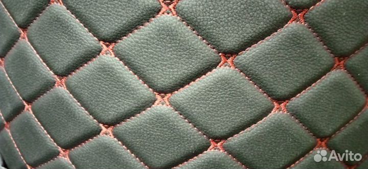 Экокожа стеганая ромб