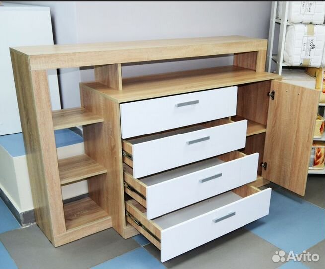 Комод Ангара сонома белый
